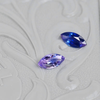 バイカラーサファイア マーキスカット 0.31ct 2.9mm×5.9mm×2.1mm【MJ3001】