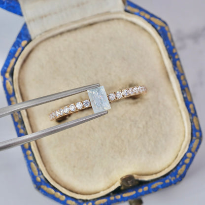 レインボーアクアマリン 0.36ct レクタングルカット 5.2mm×3.6mm×2.7mm【MJ2904】