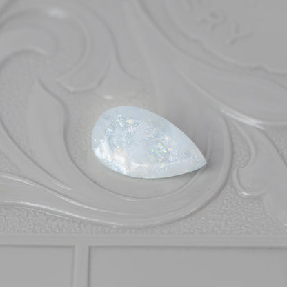 レインボーアクアマリン 0.97ct ペアシェイプカット 9.7mm×5.6mm×3.4mm【MJ2905】