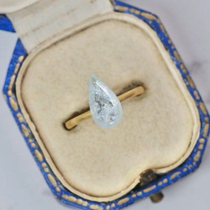 レインボーアクアマリン 1.71ct ペアシェイプカット 12.2mm×6.5mm×4.0mm【MJ2906】