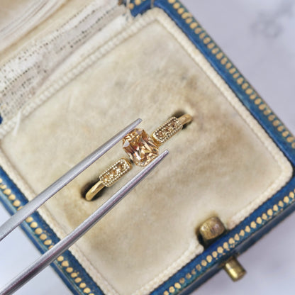 ジルコン 0.92ct ラディアントカット 5.3mm×4.2mm×3.5mm【MJ2894】