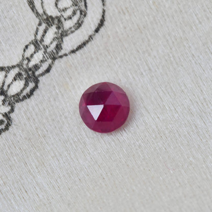 ルビー 0.11ct ローズカット 約2.8mm【MJ2973-1】