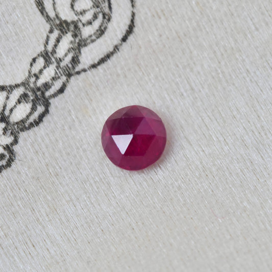 ルビー 0.11ct ローズカット 約2.8mm【MJ2973-1】