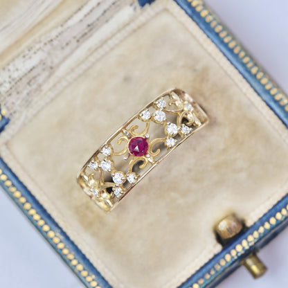 ルビー 0.11ct ローズカット 約2.8mm【MJ2973-1】