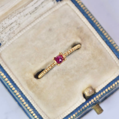 ルビー 0.11ct ローズカット 約2.8mm【MJ2973-1】