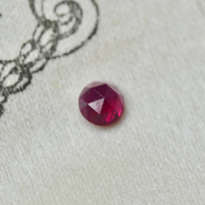ルビー 0.11ct ローズカット 約2.8mm【MJ2973-2】