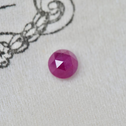 ルビー 0.15ct ローズカット 約2.9mm【MJ2973-3】
