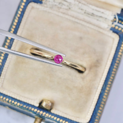 ルビー 0.15ct ローズカット 約2.9mm【MJ2973-3】