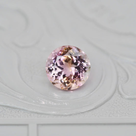 フルーティートルマリン 1.16ct ラウンドカット 6.2mm×6.2mm×4.6mm【MJ2975】