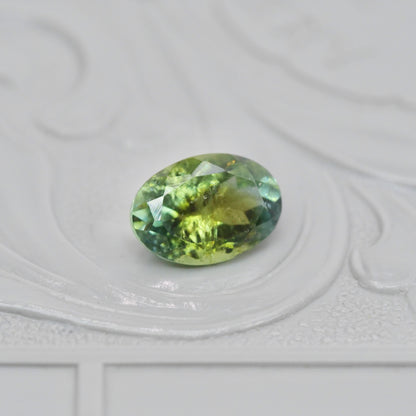 バイカラートルマリン 0.91ct オーバルカット 7.2mm×5.0mm×3.6mm【MJ2976】