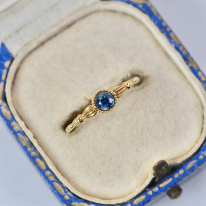 ティールサファイア 0.24ct ラウンドカット 3.6mm×3.6mm×2.6mm【MJ2875】