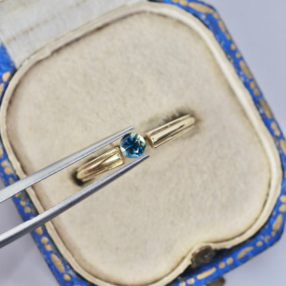 ティールサファイア 0.21ct ラウンドカット 3.6mm×3.5mm×2.3mm【MJ2876】