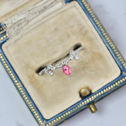 ピンクスピネル 0.18ct オーバルカット  3.7mm×2.9mm×2.4mm【MJ2858】