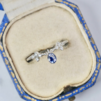 バイカラーサファイア 0.30ct オーバルカット 4.4mm×3.5mm×2.1mm【MJ2880】