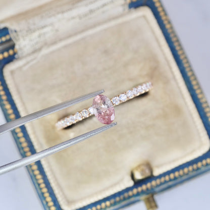 バイカラートルマリン 0.49ct オーバルカット 6.1mm×4.0mm×2.8mm【MJ2980】