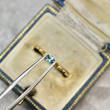 モンタナサファイア 0.19ct オーバルカット 3.7mm×2.6mm×1.7mm  【MJ2637】