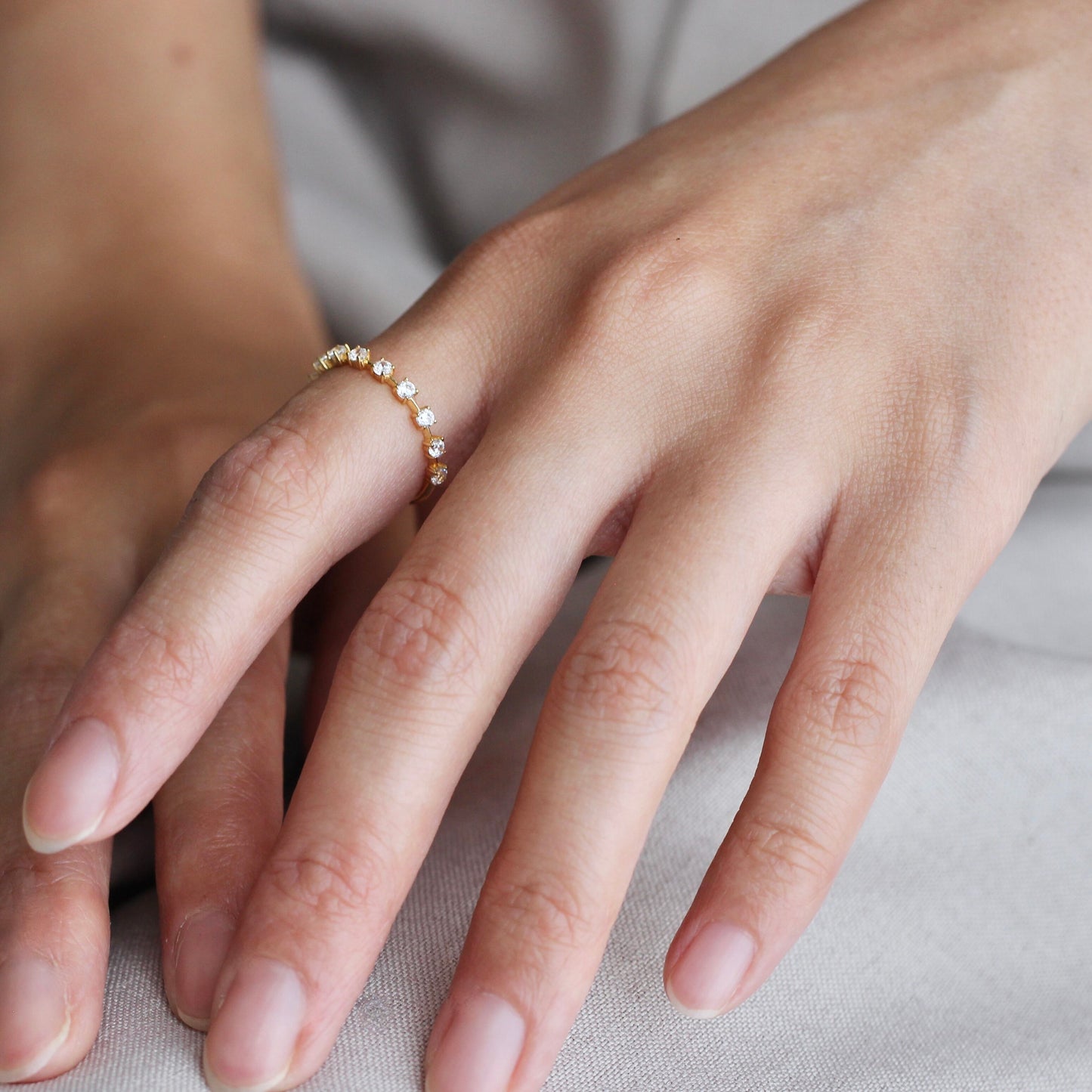 Nocturne - Halo | ハーフエタニティ ダイヤモンド 0.40ct VSクラス K10 K18 Pt900【MJ2929】