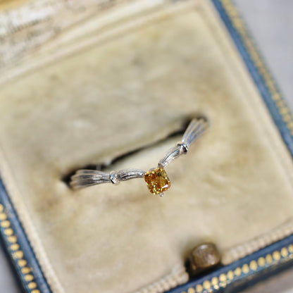 ブラウンダイヤモンド 0.152ct クッションカット 3.0mm×2.8mm×2.1mm【MJ2625】