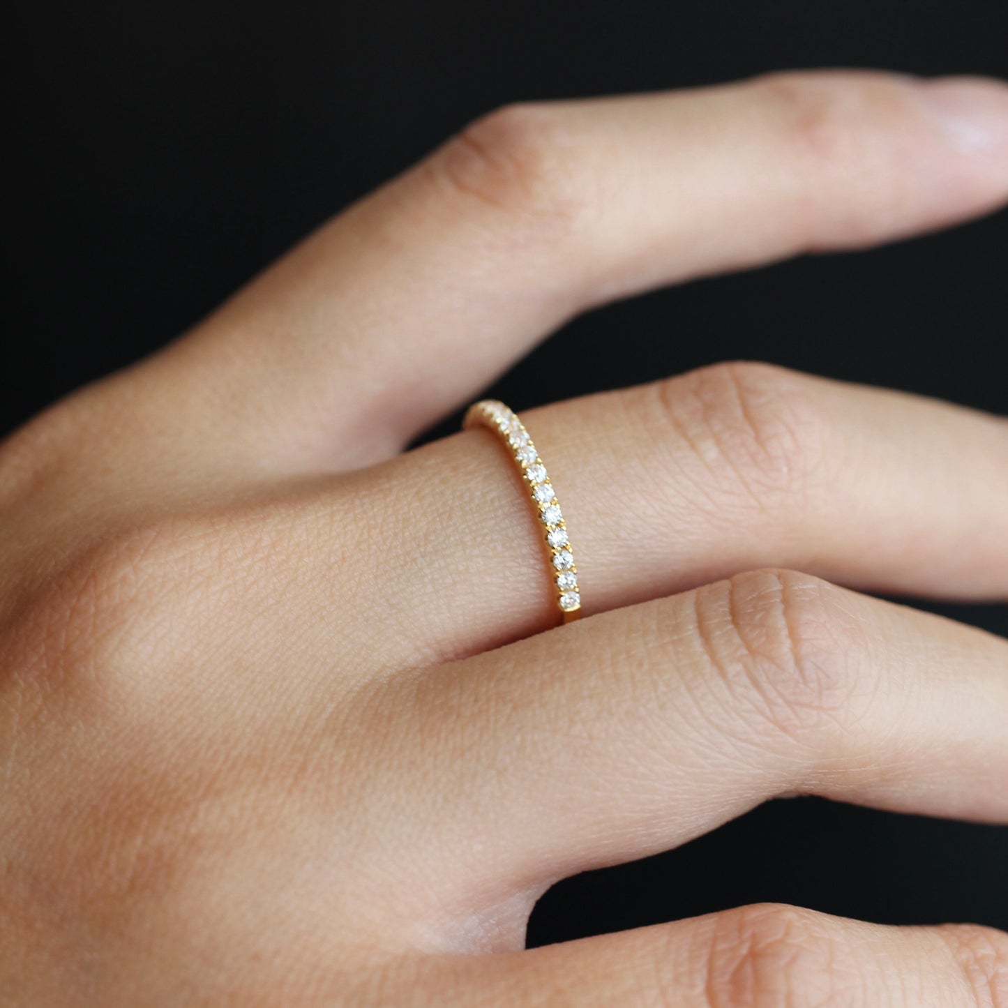 Nocturne - Ray | ハーフエタニティ ダイヤモンド 0.25ct VSクラス K10 K18 Pt900【MJ2925】