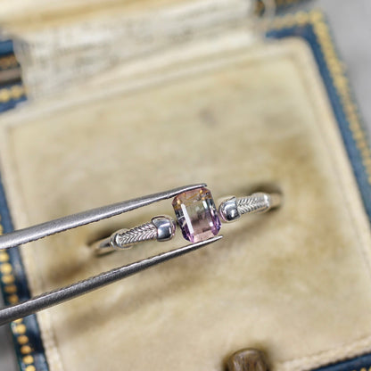 エメラルドカット パーティカラードトルマリン 0.40ct 4.4mm×3.4mm-1.9mm 【MJ2514】