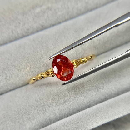 オーバルカット レッドラブラドライト 0.77ct 6.5mm×4.8mm-3.1mm 【MJ2510】