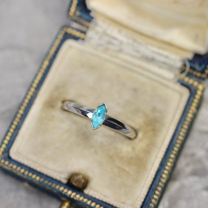 パライバトルマリン 0.165ct ブラジル産 マーキスカット 5.3mm×2.6mm×2.1mm【MJ2719】