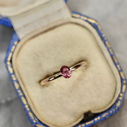 オーバルカット パパラチアサファイア 0.385ct  4.5mm×3.2mm×2.0mm ソーティング付き【MJ2580】