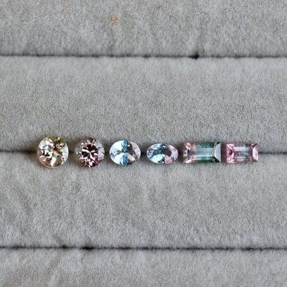 バイカラートルマリン 0.34ct 6mm×3.3mm 【MJ2424】