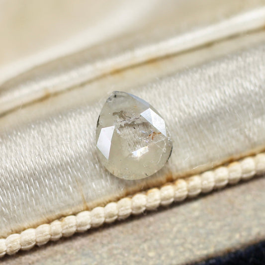 ペアシェイプカット ナチュラルダイヤモンド 0.37ct 6.1mm×4.9mm-0.8mm 【MJ2484】