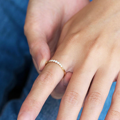 Nocturne - Vega | ハーフエタニティ ダイヤモンド 0.15ct VSクラス K10 K18 Pt900【MJ2921】