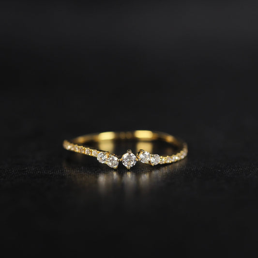 Nocturne - Polaris | ハーフエタニティ ダイヤモンド 0.17ct VSクラス K10 K18 Pt900【MJ2923】