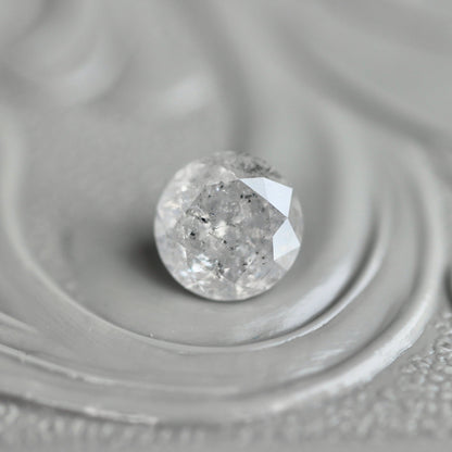 ソルトアンドペッパーダイヤモンド 0.42ct 4.6mm 【MJ2442】