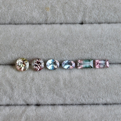 バイカラートルマリン 0.46ct 4.8mm 【MJ2422】