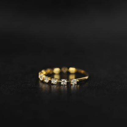 Nocturne - Halo | ハーフエタニティ ダイヤモンド 0.40ct VSクラス K10 K18 Pt900【MJ2929】