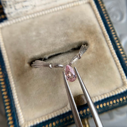 パパラチアサファイア 0.250ct 3mm×5mm ペアシェイプカット ソーティング付き【MJ2431】