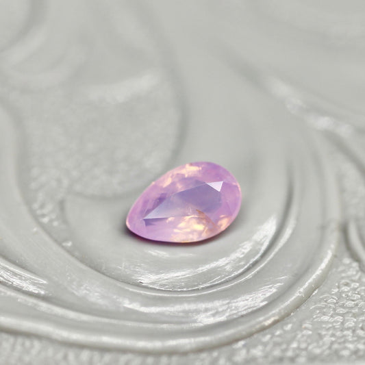 ペアシェイプカット シルキーパープルピンクサファイア　0.26ct  4.7mm×2.9mm×1.7mm 【MJ2522】