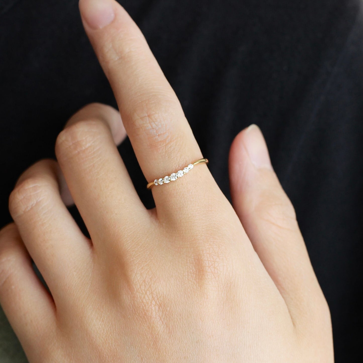 Nocturne - Vega | ハーフエタニティ ダイヤモンド 0.15ct VSクラス K10 K18 Pt900【MJ2921】