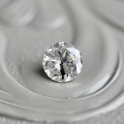 ソルトアンドペッパーダイヤモンド 0.23ct 3.8mm 【MJ2439】