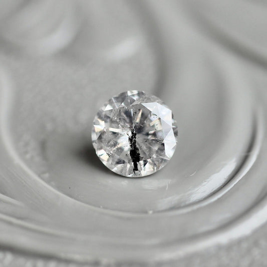 ソルトアンドペッパーダイヤモンド 0.23ct 3.8mm 【MJ2439】