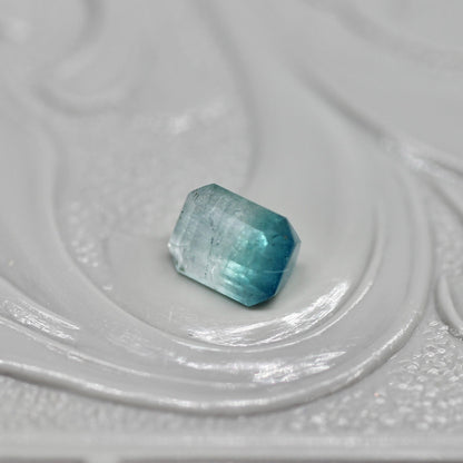 エメラルドカット バイカラートルマリン 0.40ct 4.1mm×3.1mm-2.6mm 【MJ2516】