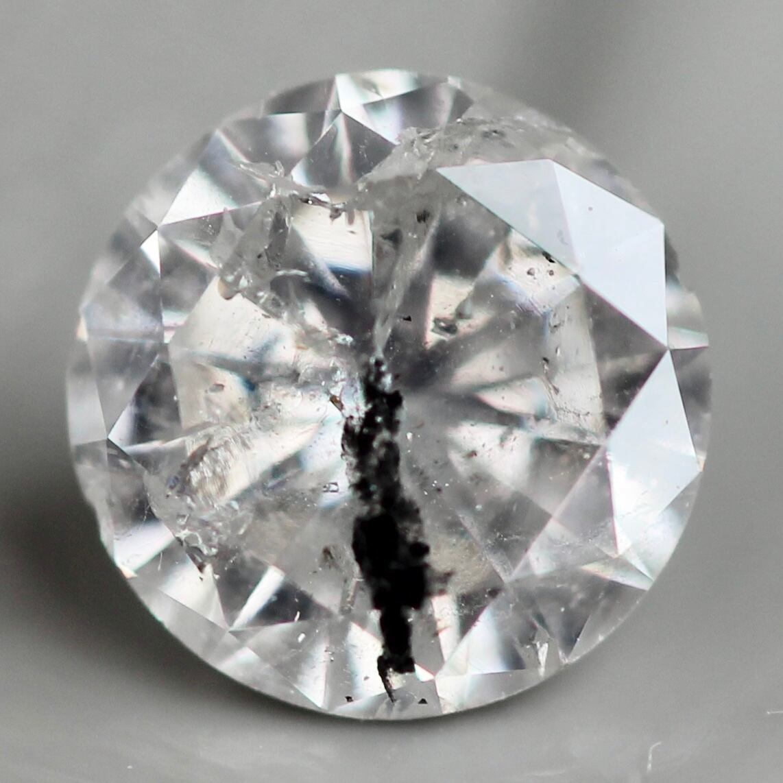 ソルトアンドペッパーダイヤモンド 0.23ct 3.8mm 【MJ2439】