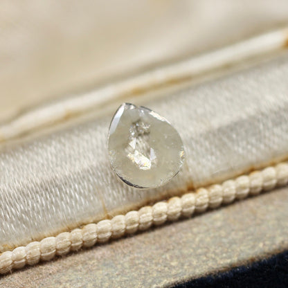 ペアシェイプカット ナチュラルダイヤモンド 0.37ct 6.1mm×4.9mm-0.8mm 【MJ2484】