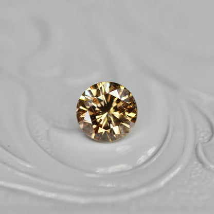 ショコラブラウンダイヤモンド 0.495ct ラウンドブリリアントカット 4.9mm×5.0mm×3.1mm【MJ2682】
