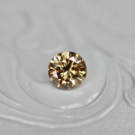ショコラブラウンダイヤモンド 0.495ct ラウンドブリリアントカット 4.9mm×5.0mm×3.1mm【MJ2682】