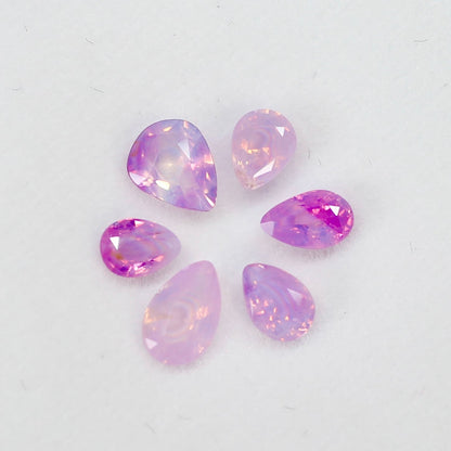 ペアシェイプカット シルキーパープルピンクサファイア　0.19ct  3.6mm×2.6mm×1.9mm 【MJ2525】