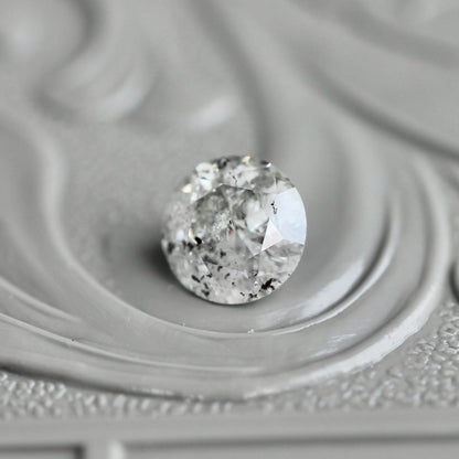 ソルトアンドペッパーダイヤモンド 0.5ct 5.2mm 【MJ2437】