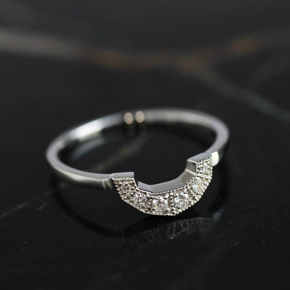 トラペゾイドリング ダイヤモンド 0.07ct VSクラス 【MJ2500】