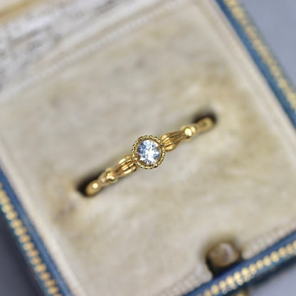 バイカラーサファイア 0.10ct ラウンドカット  2.9mm×2.9mm×2.0mm【MJ2553】