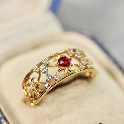 ルビー 0.17ct 3mm ローズカット【MJ2540】