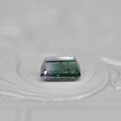 パーティーカラードトルマリン 0.63ct エメラルドカット 6.0mm×3.9mm×3.3mm【MJ2667】
